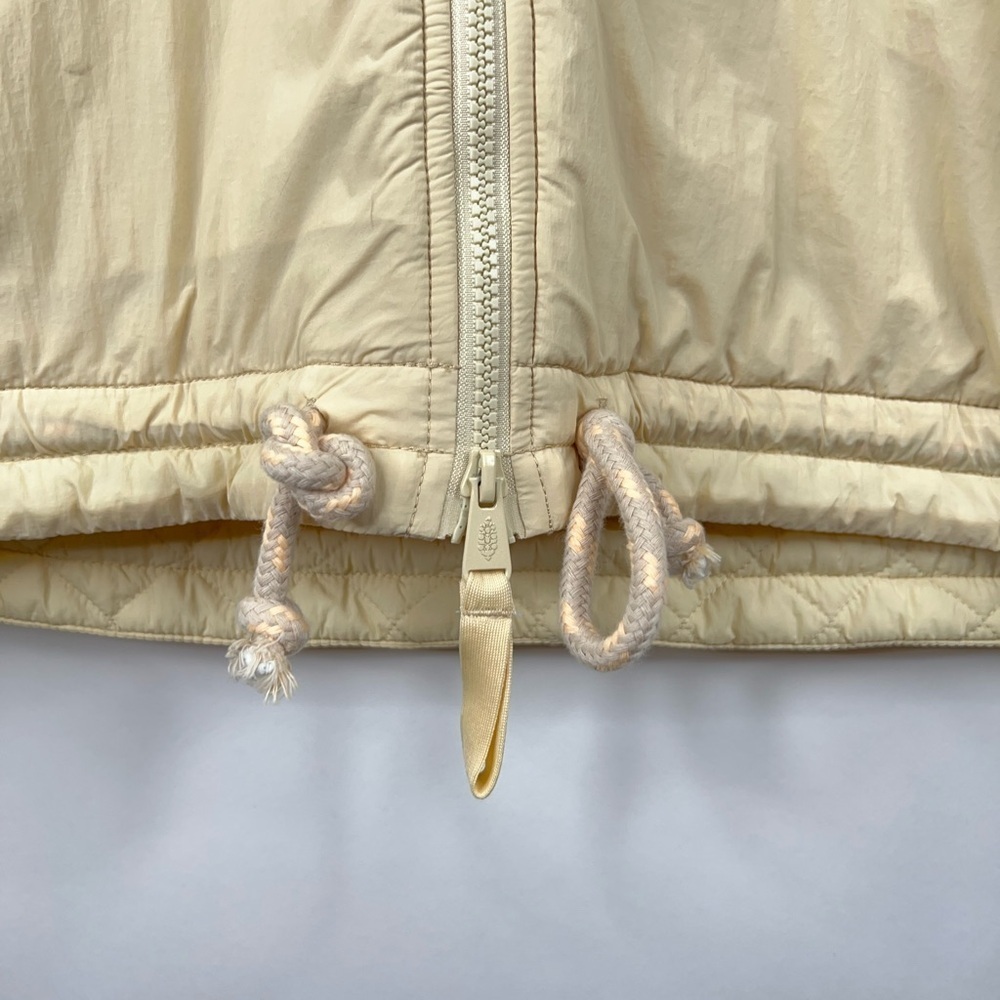 Free People Movement Butter Yellow Cream Vest Hooded Insulated Oversized Large - Picture 5 of 11